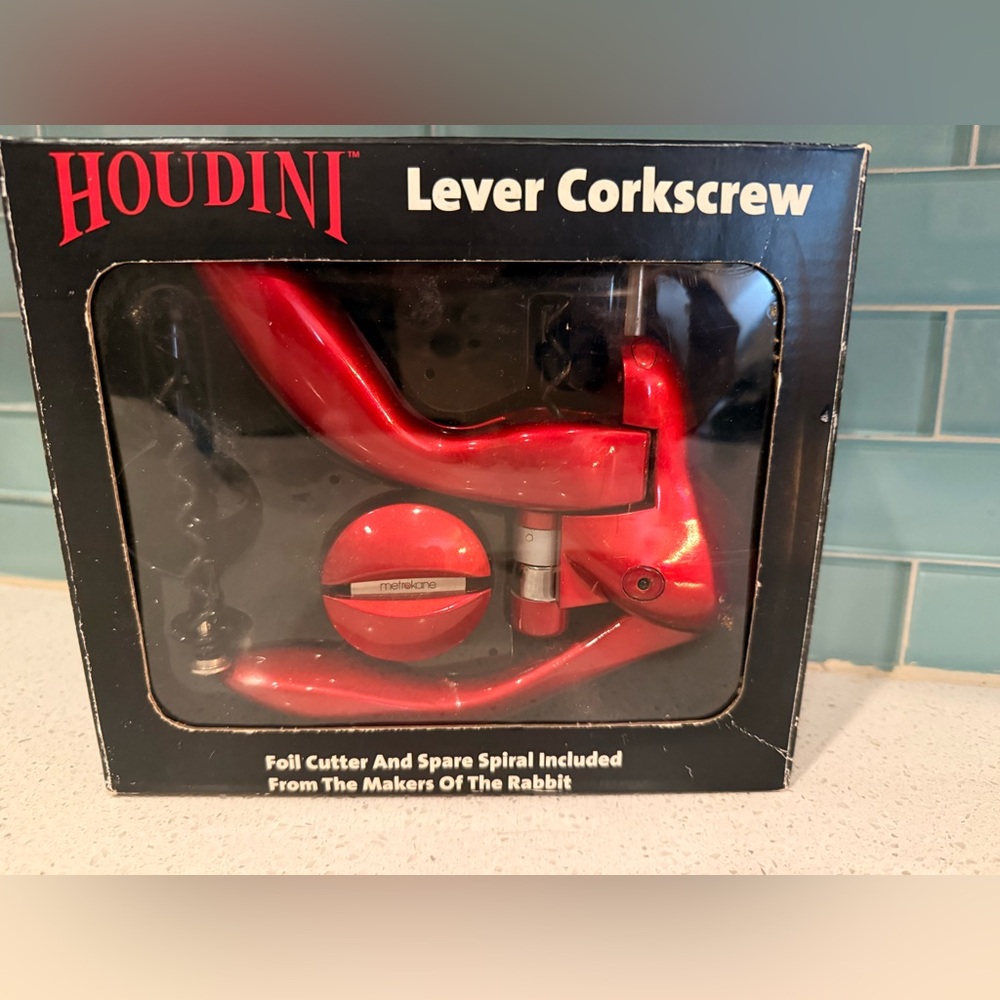 Houdini Red Lever Corkscrew